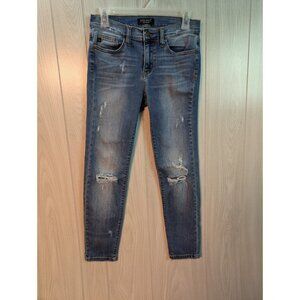 Judy Blue Jeans Women 7/28 Medium Blue Stretch Pull On Skinny Fit Mid Rise